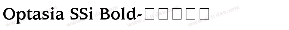 Optasia SSi Bold字体转换